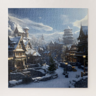 Fantasy Winter Town Puzzle