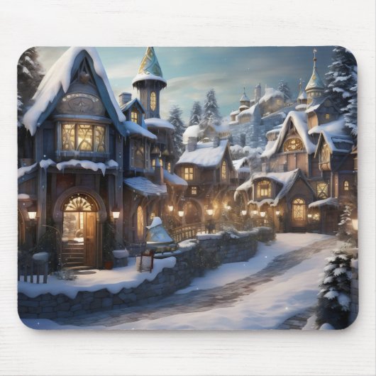 Fantasy Winter Village Mousepad (Vorne)