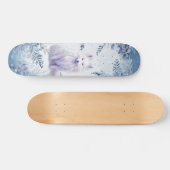 Fantasy Winter White Fox Skateboard Deck (Horizontal)