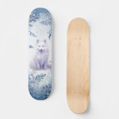Fantasy Winter White Fox Skateboard Deck (Vorderseite)