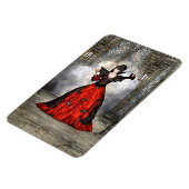 Fantasy Witch - Mittelalterliches Schloss Hallowee Magnet (Linke Seite)