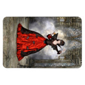 Fantasy Witch - Mittelalterliches Schloss Hallowee Magnet (Horizontal)
