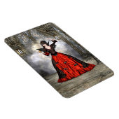 Fantasy Witch - Mittelalterliches Schloss Hallowee Magnet (Rechte Seite)
