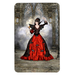 Fantasy Witch - Mittelalterliches Schloss Hallowee Magnet