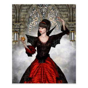 Fantasy Witch - Mittelalterliches Schloss Hallowee Poster