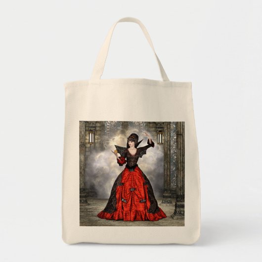 Fantasy Witch - Mittelalterliches Schloss Hallowee Tragetasche (Vorne)