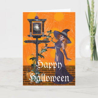 Fantasy Witz auf Sign Halloween Grußkarte Karte