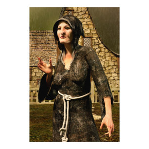 Fantasy Witz - Mittelalterliches Dorfnächtchen Hal Fotodruck