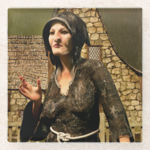 Fantasy Witz - Mittelalterliches Dorfnächtchen Hal Glasuntersetzer