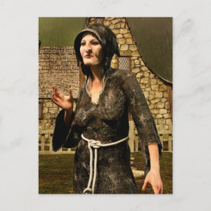 Fantasy Witz - Mittelalterliches Dorfnächtchen Hal Postkarte