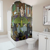 Fantasy Wizard Bücher Dragon Poster Duschvorhang (Beispiel)