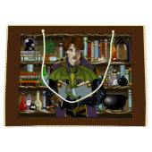 Fantasy Wizard Bücher Dragon Poster Große Geschenktüte (Vorderseite)