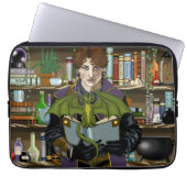 Fantasy Wizard Bücher Dragon Poster Laptopschutzhülle (Vorderseite)