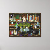 Fantasy Wizard Bücher Dragon Poster Leinwanddruck (Vorderseite)