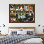 Fantasy Wizard Bücher Dragon Poster Leinwanddruck (Insitu (Schlafzimmer))