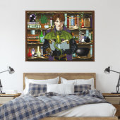Fantasy Wizard Bücher Dragon Poster Leinwanddruck (Insitu (Schlafzimmer))