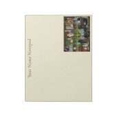 Fantasy Wizard Bücher Dragon Poster Notizblock (Rotiert)