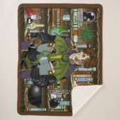 Fantasy Wizard Bücher Dragon Poster Sherpadecke (Vorderseite)