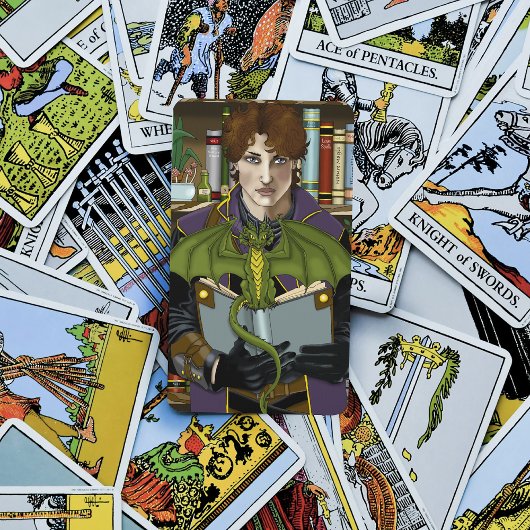 Fantasy Wizard Bücher Dragon Poster Spielkarten