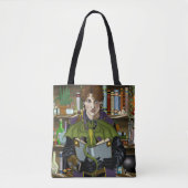 Fantasy Wizard Bücher Dragon Poster Tasche (Vorderseite)