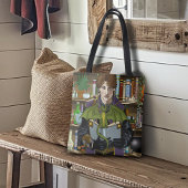 Fantasy Wizard Bücher Dragon Poster Tasche