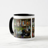 Fantasy Wizard Bücher Dragon Poster Tasse (Vorderseite Links)