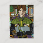 Fantasy Wizard Bücher Dragon Poster Visitenkarte (Vorderseite)