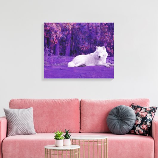 Fantasy Wolf Leinwand (Insitu (Wohnzimmer))
