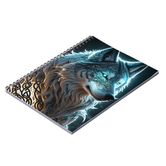 Fantasy Wolf Notebook Notizblock (Linke Seite)
