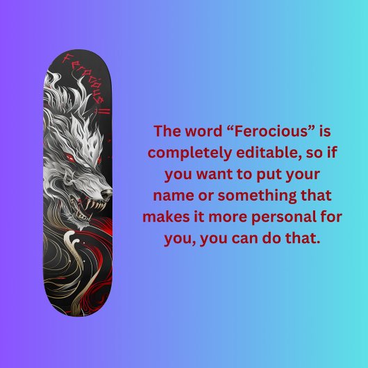 Fantasy Wolf Skateboard