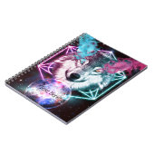 Fantasy Wolf Spiral Notebook Notizblock (Linke Seite)