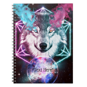 Fantasy Wolf Spiral Notebook Notizblock