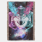 Fantasy Wolf Throw Blanket Decke (Vorderseite Vertikal)