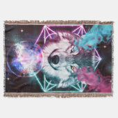 Fantasy Wolf Throw Blanket Decke (Vorderseite)