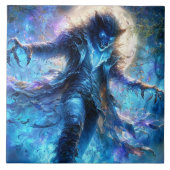 Fantasy-Wolf-Welt Fliese (Vorderseite)