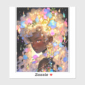 Fantasy Woman African American Art Aufkleber (Blatt)