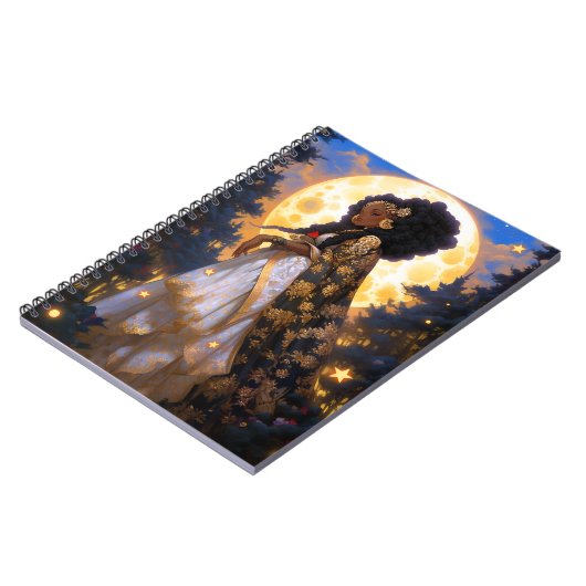 Fantasy Woman African American Art Notizblock (Linke Seite)