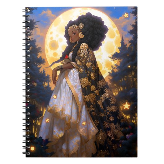 Fantasy Woman African American Art Notizblock (Vorderseite)
