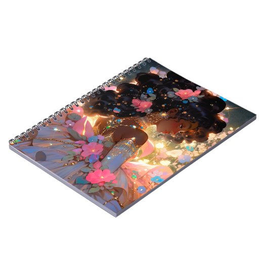 Fantasy Woman African American Art Notizblock (Linke Seite)