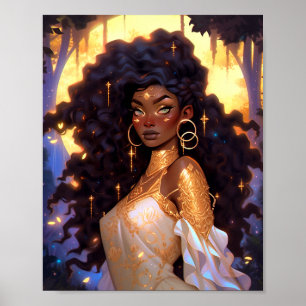 Fantasy Woman African American Art Poster