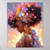 Fantasy Woman African American Art Poster (Vorne)