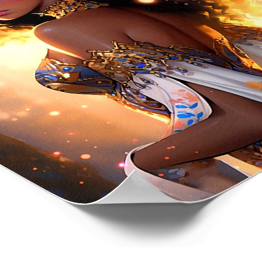 Fantasy Woman African American Art Poster (Ecke)