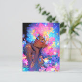 Fantasy Woman African American Art Postkarte (Stehend Vorderseite)