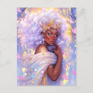 Fantasy Woman African American Art Postkarte