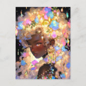 Fantasy Woman African American Art Postkarte (Vorderseite)