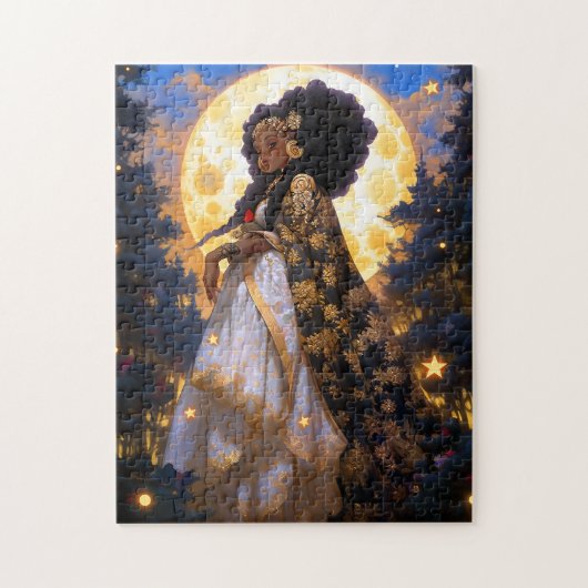 Fantasy Woman African American Art Puzzle (Vertikal)