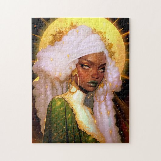 Fantasy Woman African American Art Puzzle (Vertikal)