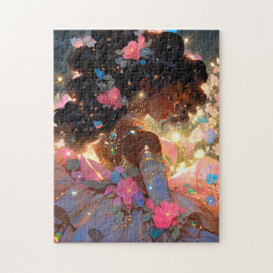Fantasy Woman African American Art Puzzle