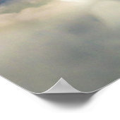 Fantasy Woman and Island Castle in the Clouds Poster (Ecke)