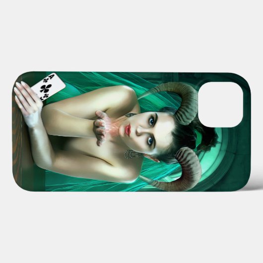Fantasy Woman Playing Poker Case-Mate iPhone Fall Case-Mate iPhone Hülle (Rückseite (Horizontal))